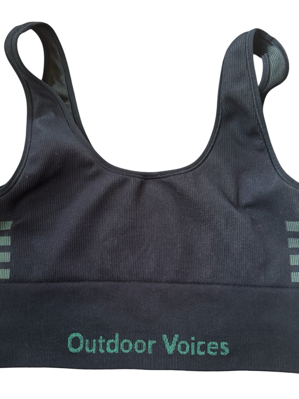Outdoor Voices Women’s Longline Sports Bra Black Size L Ribbed